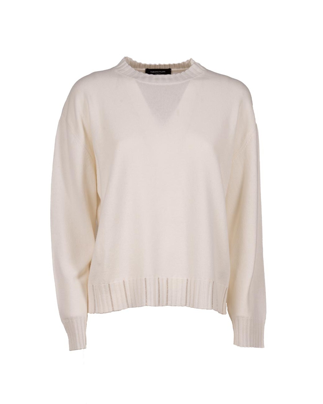 shop FABIANA FILIPPI  Pull: Fabiana Filippi maglia in platinum.
Realizzata in Platinum, l'esclusivo filato Fabiana Filippi che unisce lana, cashmere e seta.
Linea over.
Dettaglio in filo diamante.
Prodotta attraverso processi sostenibili.
Composizione: 75% Lana merino, 15% Seta, 10% Cashmere.
Made in Italy.. MAD215F028 L517-25 number 3803863